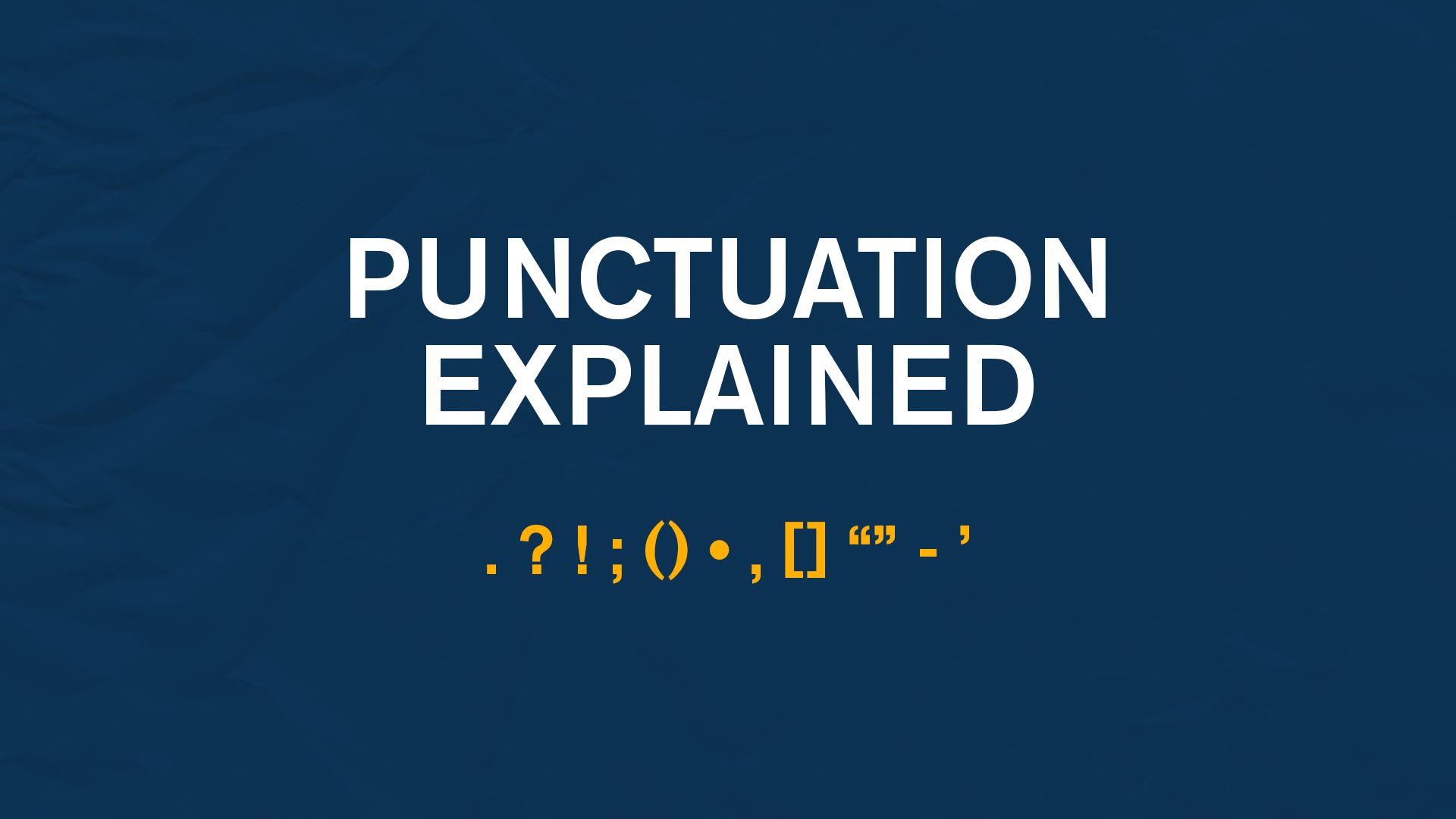 Punctuation Explained | Online Course | Minute Taker